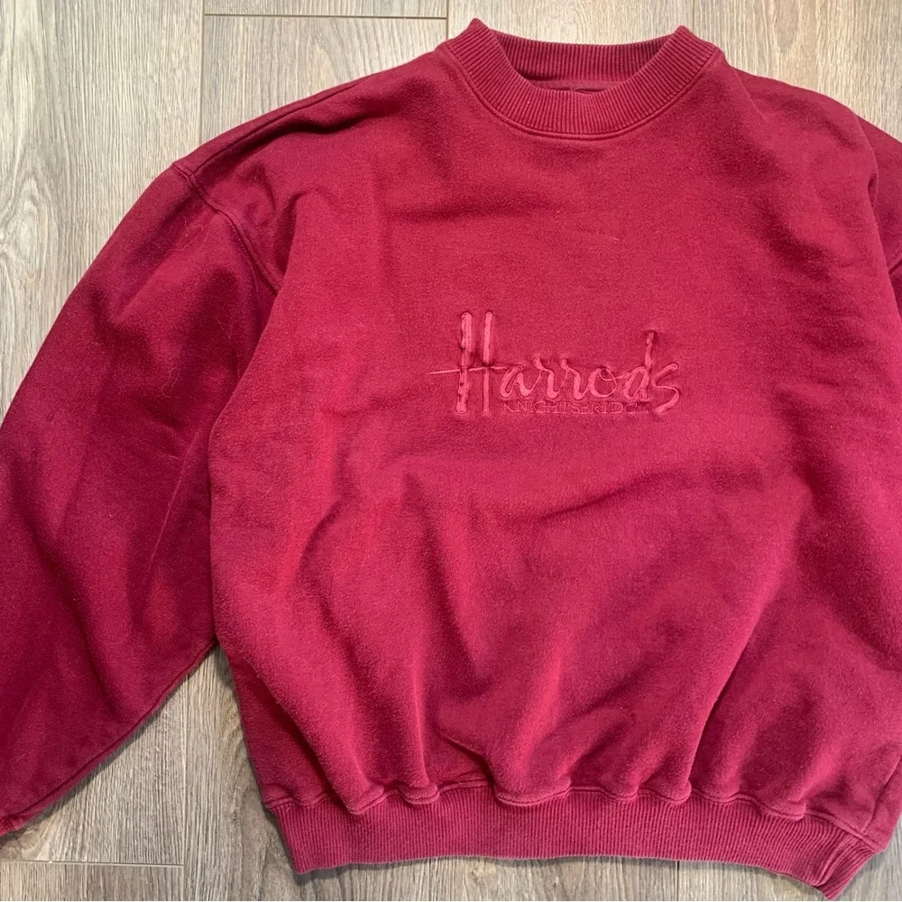 Vintage 90’s Harrods Burgundy Sweatshirt - Picture 13 of 17